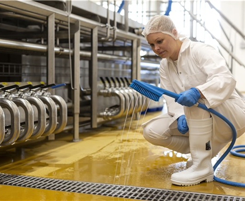 Bàn chải kết hợp vòi phun Vikan 70573 chính hãng