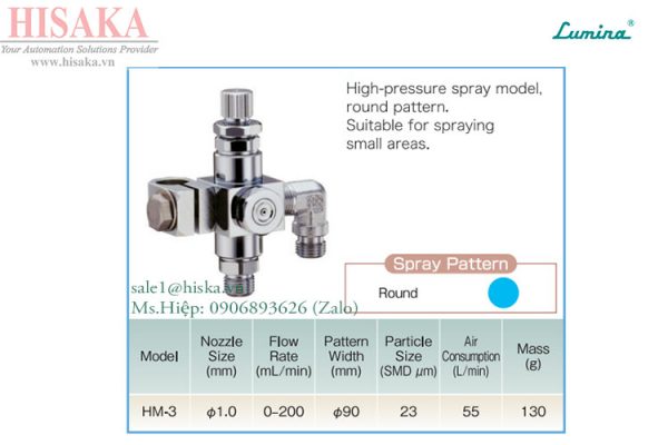 Đầu phun Lumina HM-3 Fuso Seiki