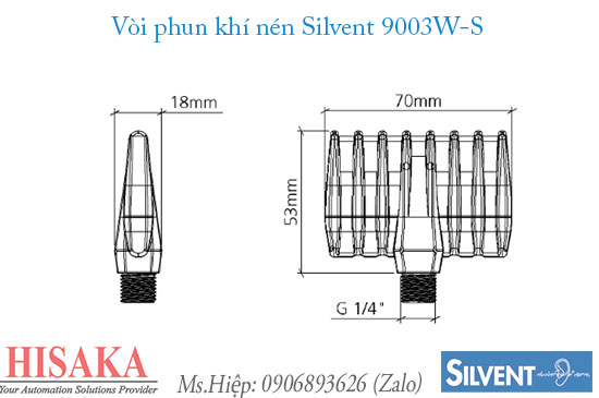 Air nozzles Silvent 9003W-S