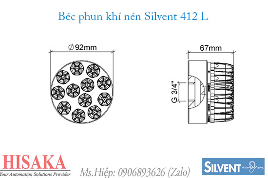 Béc thổi khí nén Silvent 412 L