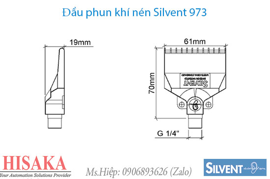 Vòi phun khí nén Silvent 973