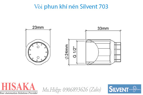 Đầu phun khí nén Silvent 703