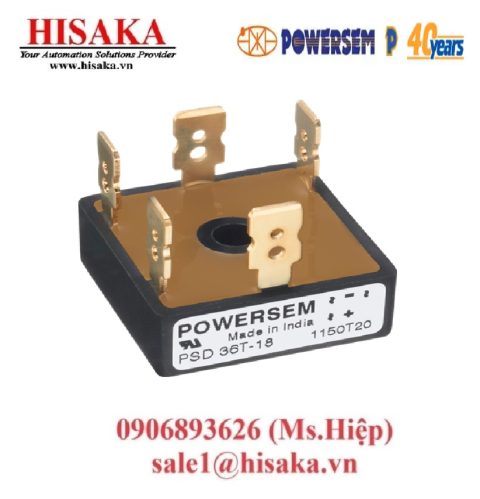 Cầu chỉnh lưu Powersem 1200V 21A một pha