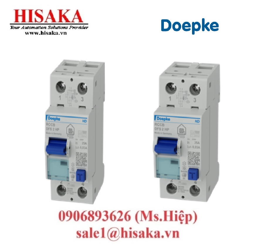 Máy cắt dòng điện dư DOEPKE 09124505HD
