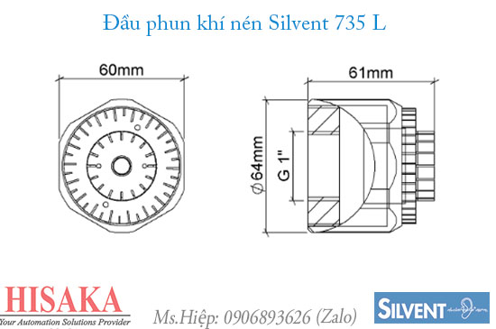 Đầu phun khí nén Silvent 735 L