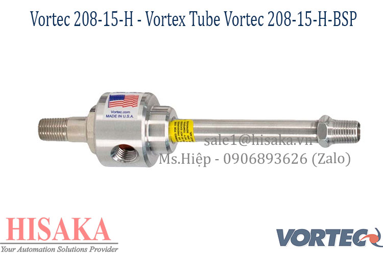 Vortex tube Vortec 208-15-h
