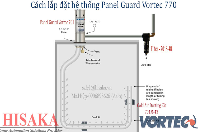 Lắp đặt hệ thống làm mát Vortec 770-BSP