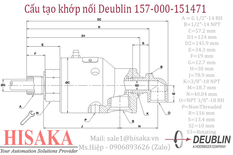 Khớp nối Deublin 157-000-151471