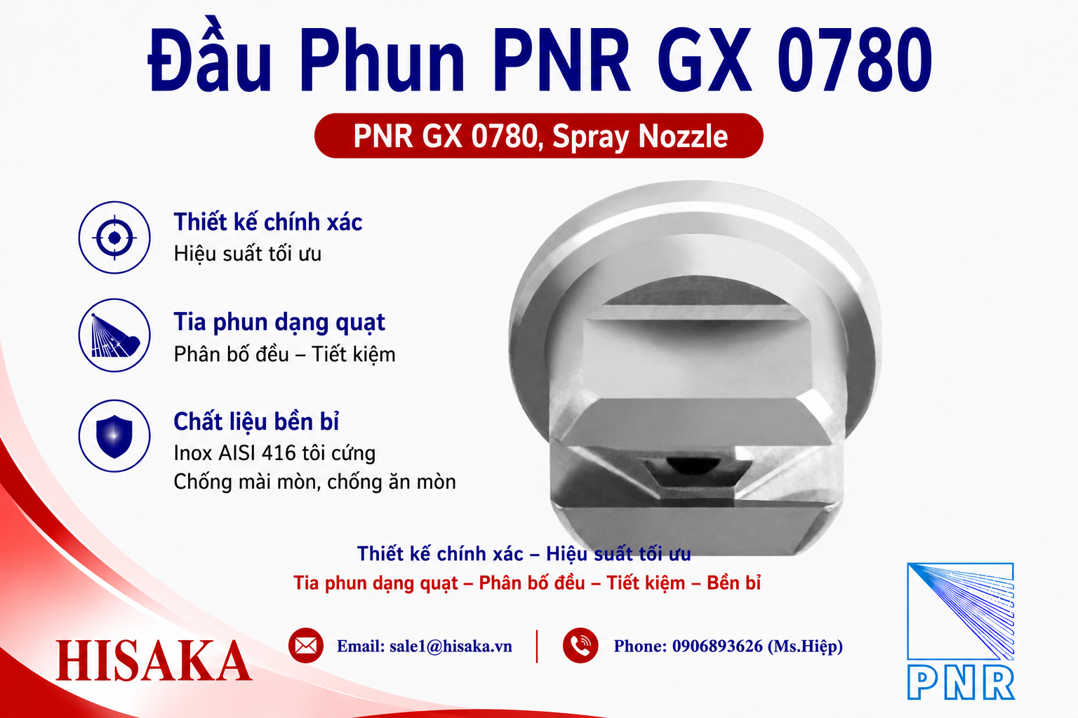Đầu phun PNR GX 0780