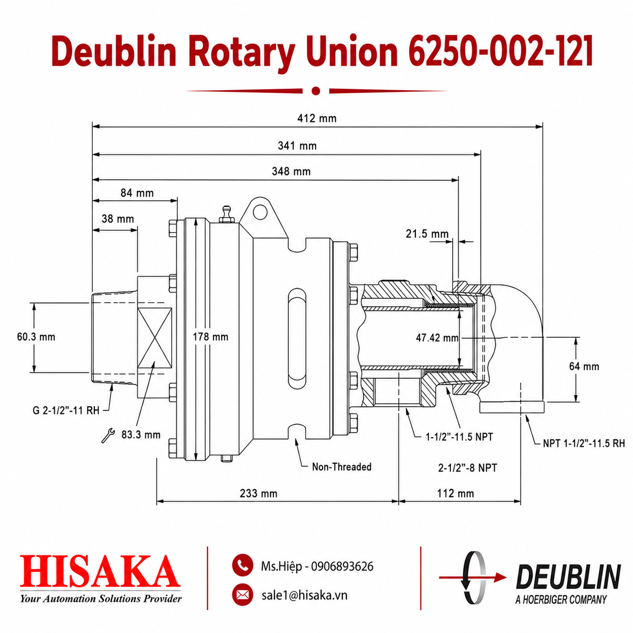 Khớp nối Deublin 6250-002-121