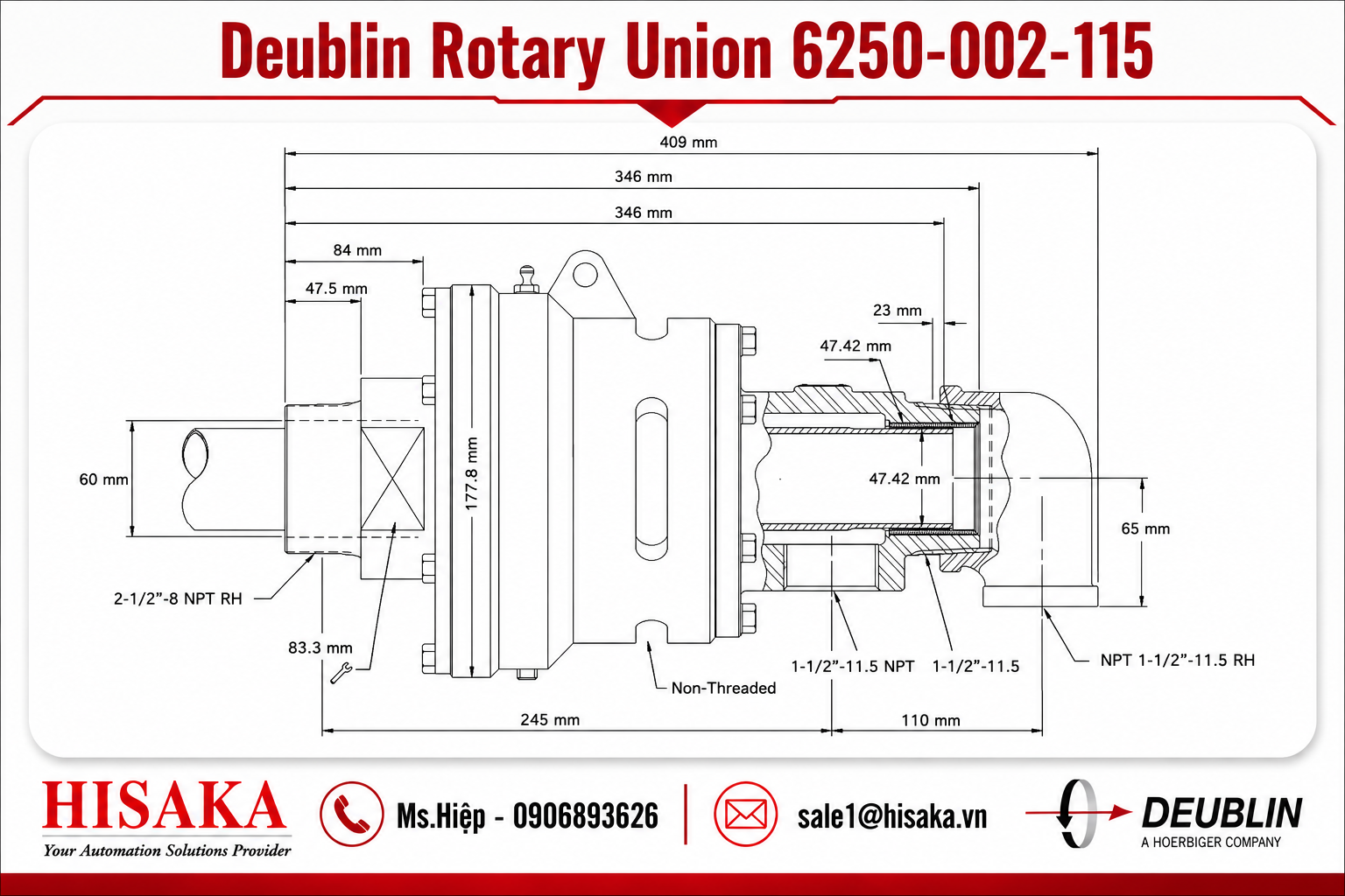 Khớp nối Deublin 6250-002-115