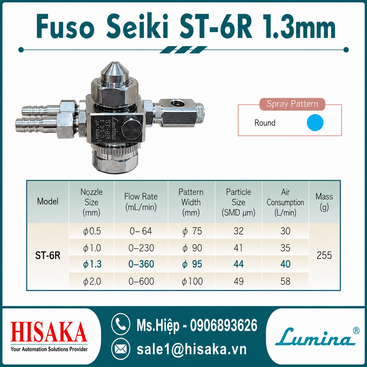 Súng Phun Fuso ST-6R 1.3mm